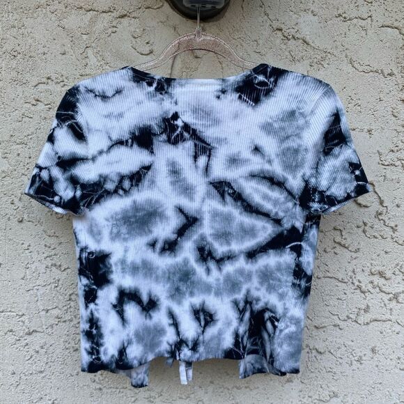 Garage size medium tie dye grey blue open front tie cardigan - Picture 4 of 5